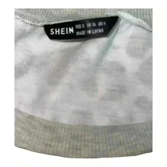 Shein WOMEN'S Tan/Pink Gray Animal Print With Split Hem SIZE-SMALL - Picture 2 of 4